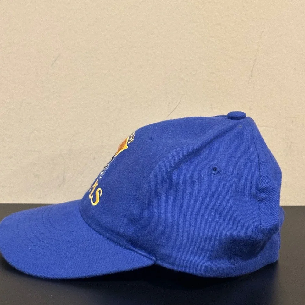 Vintage Logo 7 St Louis Rams youth Snapback Hat Blue NFL Football Cap